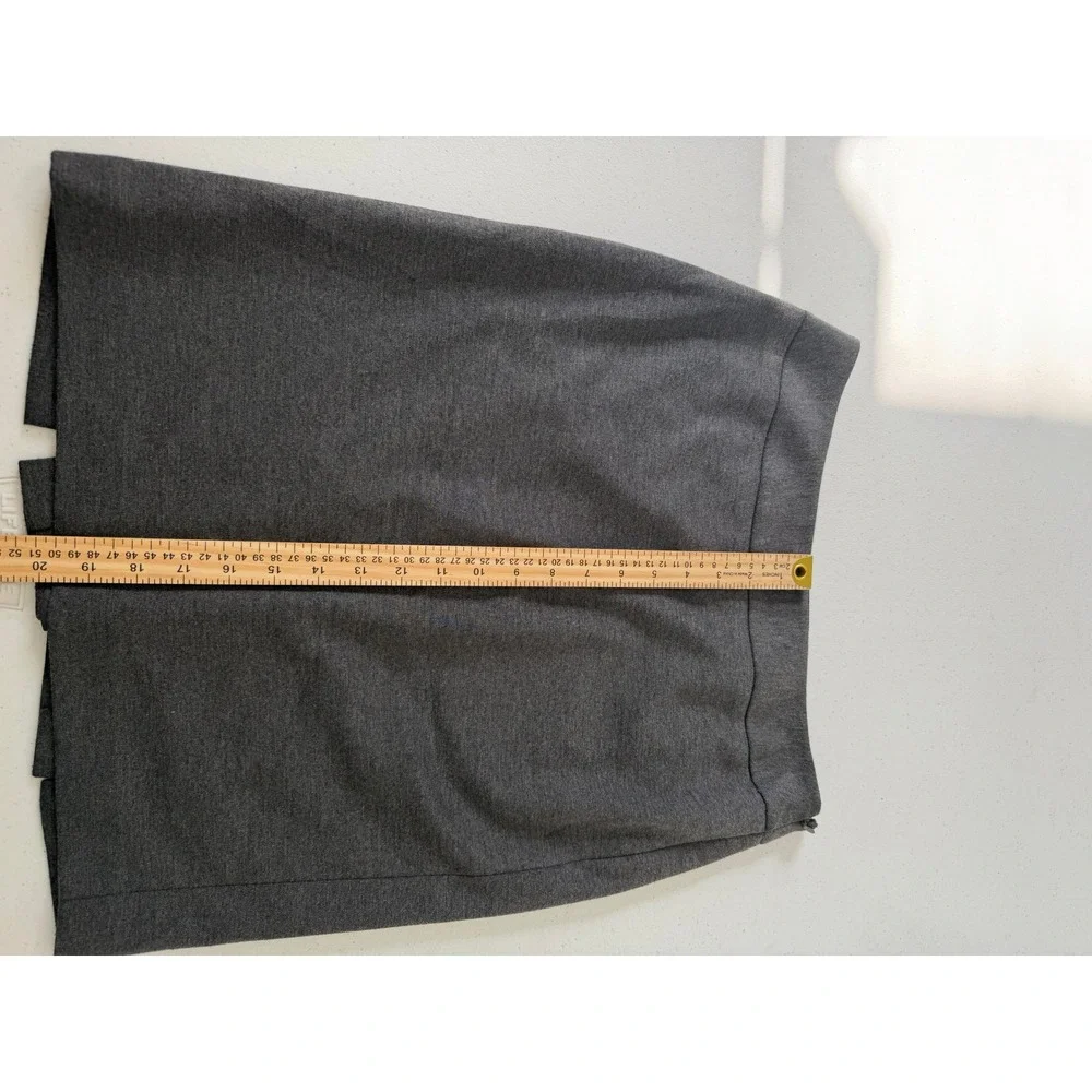 Ann Taylor‎ Loft Charcoal Gray Pencil Skirt Size 4 Lined Double Vent Career